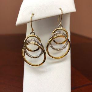 Two Tone Dangle Earrings